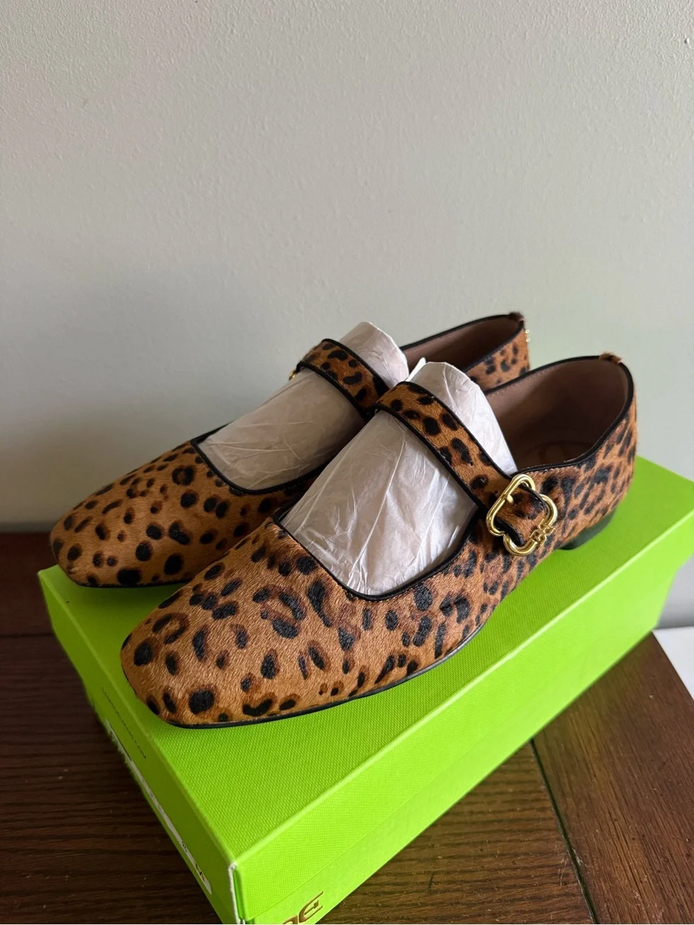 Sam Edelman Michaela Mary Jane Leopard Prinr NEW
